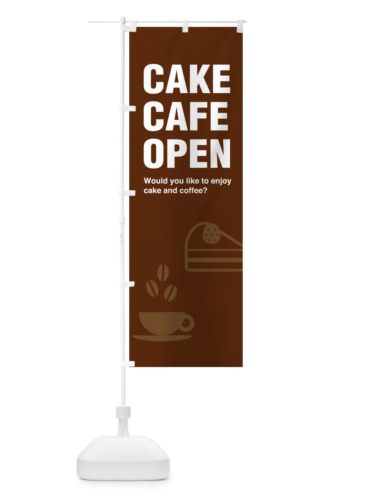 のぼり CAKE・CAFE・OPEN・ケーキカフェ営業中 のぼり旗 G375(デザイン【B】)