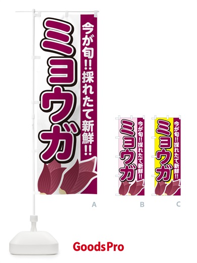 のぼり ミョウガ・みょうが のぼり旗 GUCG