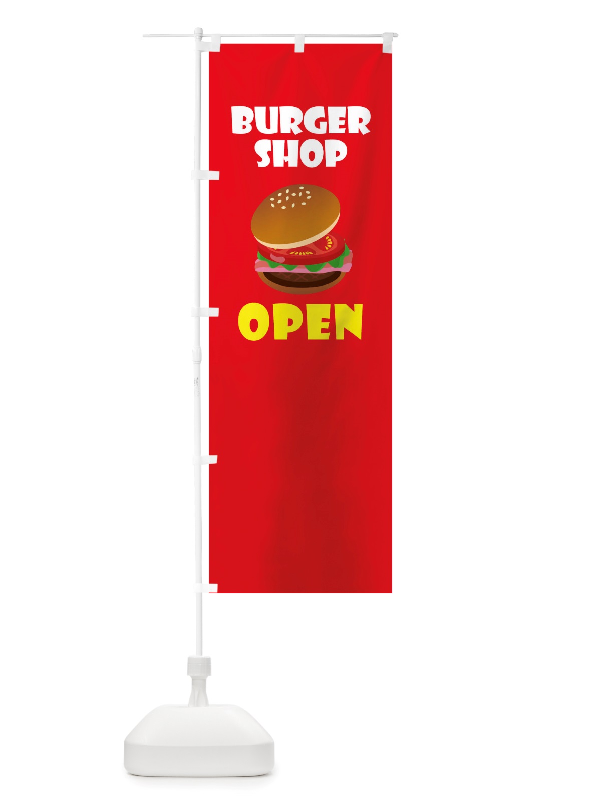 のぼり ハンバーガーショップ・OPEN のぼり旗 X36K(デザイン【B】)