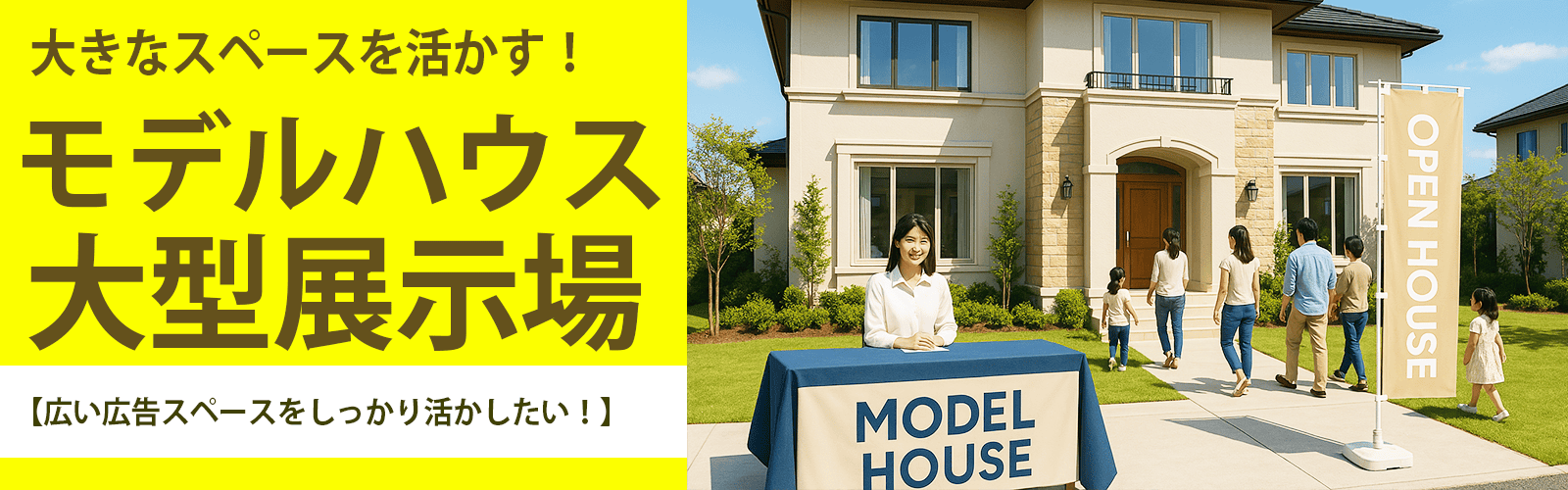 モデルハウス懸垂幕・横断幕