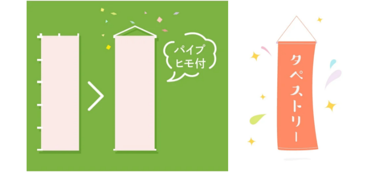 のぼり タペストリー加工