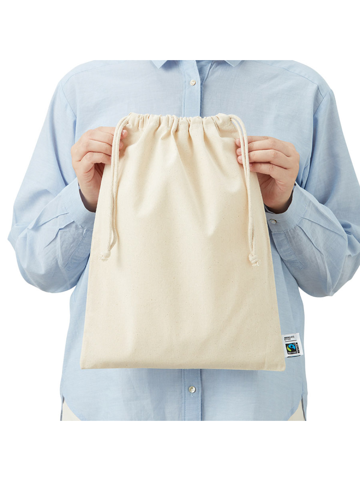 フェアトレードコットン巾着（L）