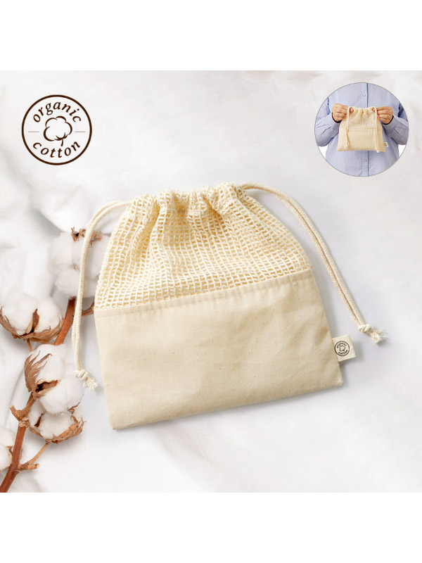 GoodsPro オーガニックコットンネット巾着