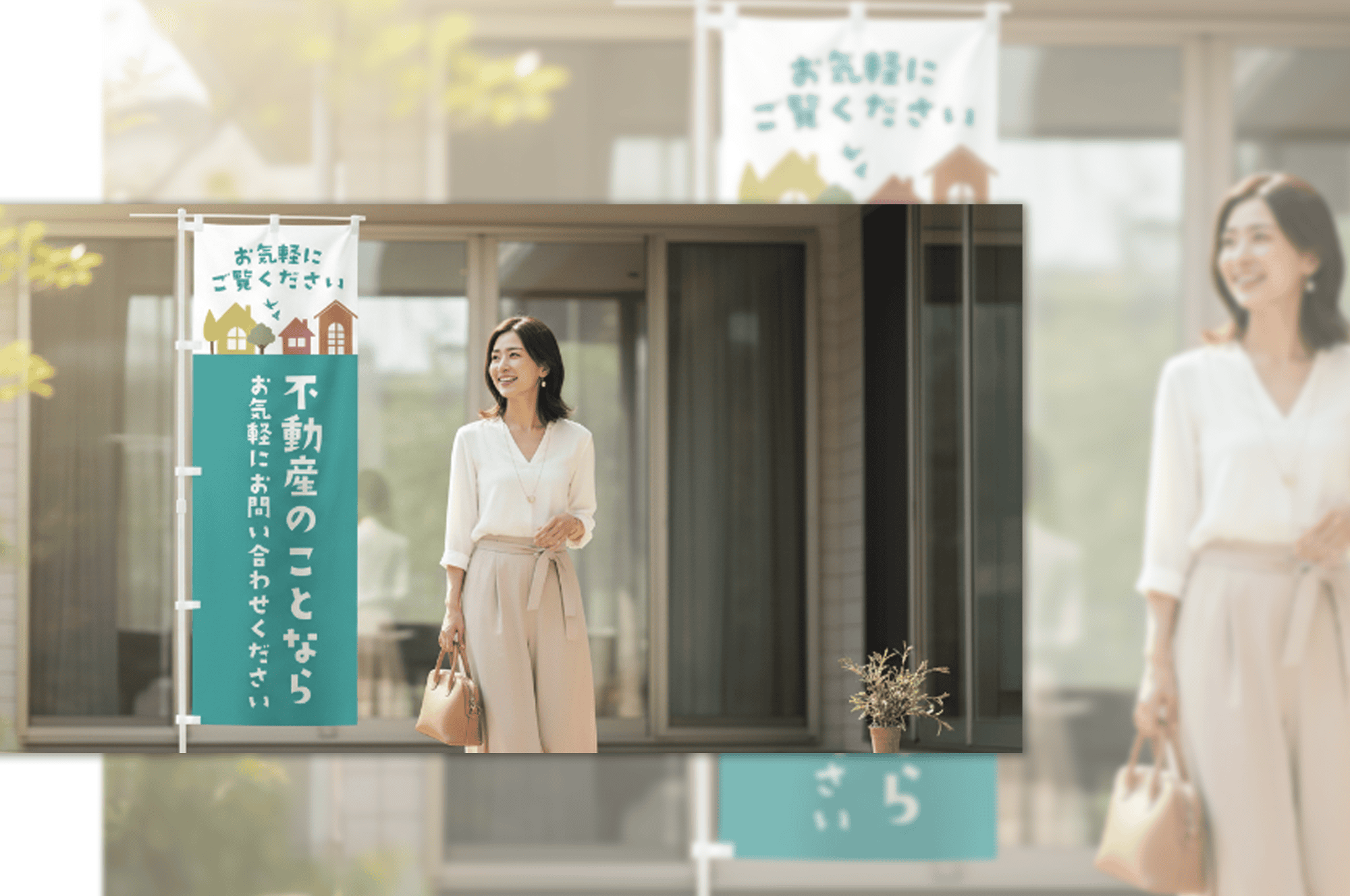 店舗前・現地で使い分ける不動産のぼり　集客につながる不動産のぼりの選び方