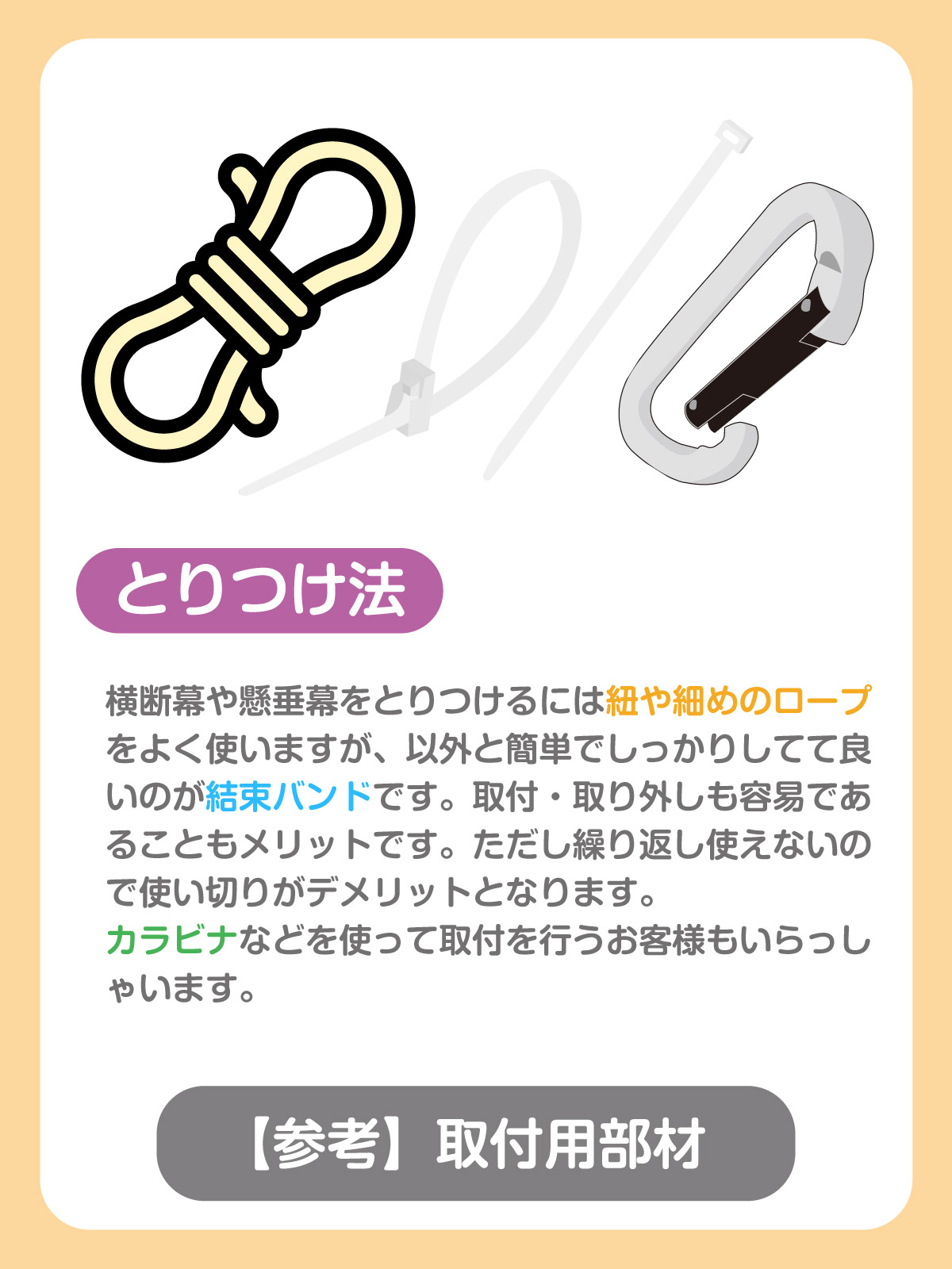 取付用部材について