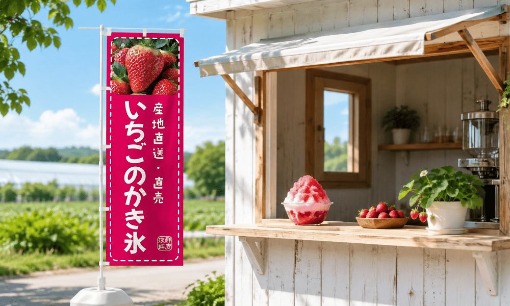 既製のかき氷のぼりはどんなお店やイベントで活躍する？