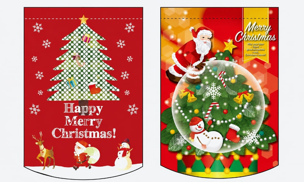 クリスマスツリーを描いたタペストリーにおすすめのデザイン