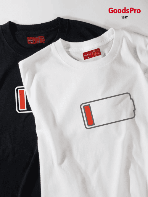 Tシャツ バッテリー切れ グッズプロ