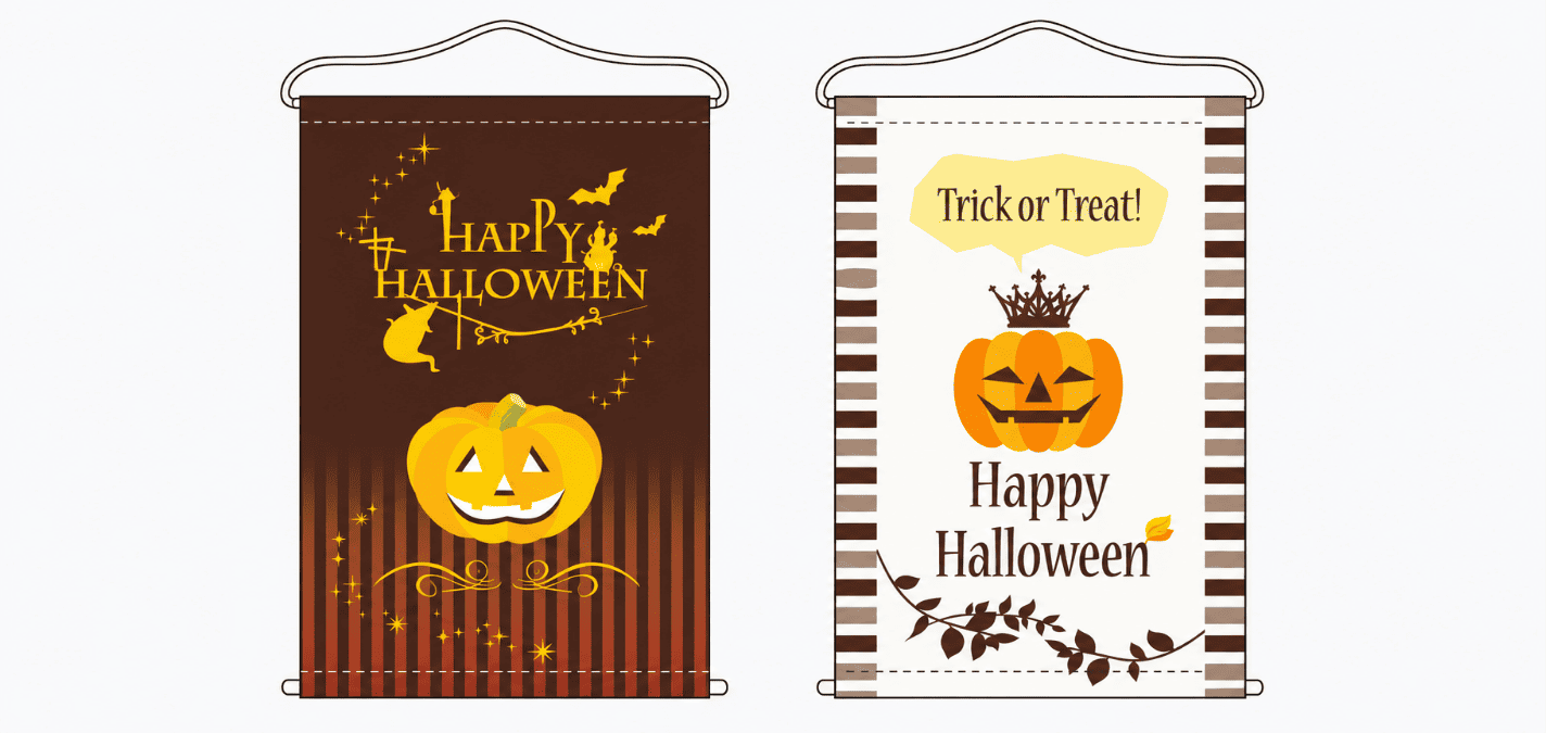 ハロウィンらしいタペストリーデザインのアイデア