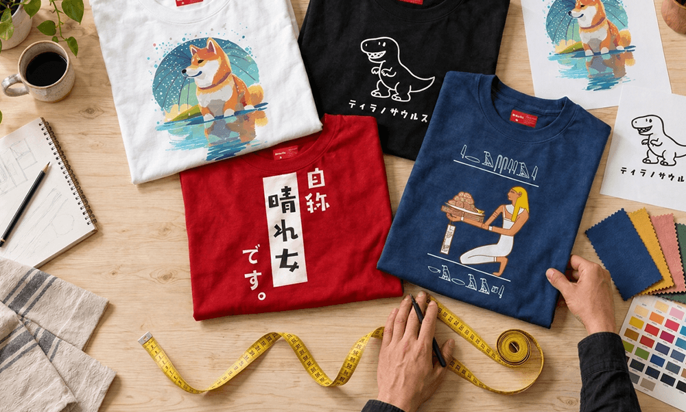 Tシャツのカラー・サイズ・プリント位置を決めましょう